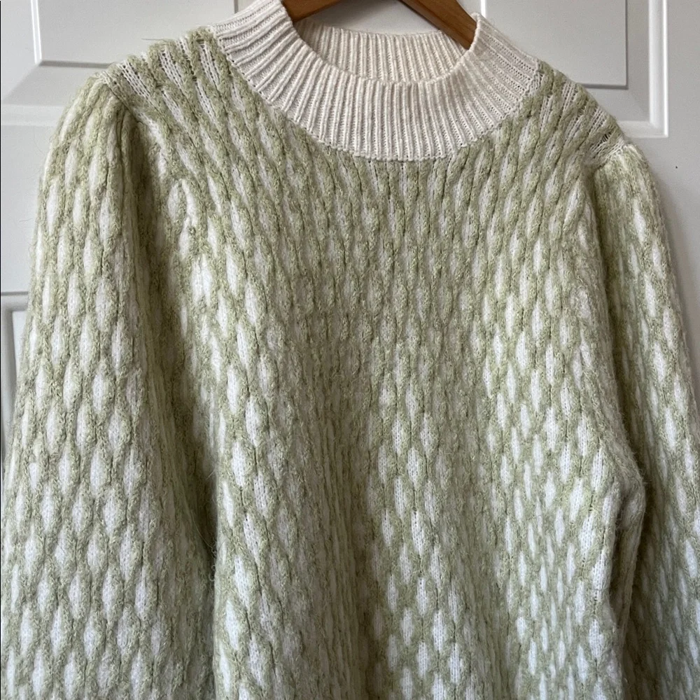 ASOS Diamond Patterned Bulb Sleeved Sweater - Picture 2 of 7
